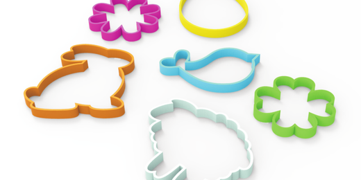 Draw easter cookie cutters